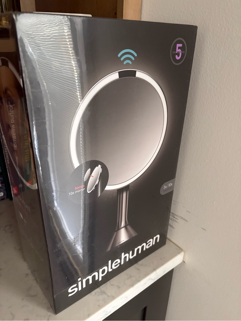 simplehuman ST3200 LED Lighted Vanity Mirror with Wireless Touch Icon